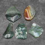 5Pcs NO008 Red Green Mix Agate Nugget Pendant For Pearl Necklace