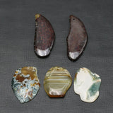 5Pcs Agate Freedom Shape Nugget Pendant For Necklace DIY