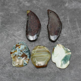 5Pcs Agate Freedom Shape Nugget Pendant For Necklace DIY