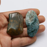5Pcs Natural Red Green Mix Agate Nugget Pendant DIY