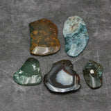 5Pcs Natural Red Green Mix Agate Nugget Pendant DIY