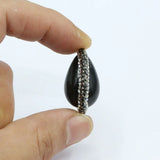 5Pcs Natural Sea Shell Rhinestone Beads Water Drop for Jewelry DIY