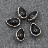 5Pcs Natural Sea Shell Rhinestone Beads Water Drop for Jewelry DIY