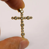 5Pcs CZ Paved Religious Cross Pendant Charms DIY