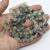 Natural Purple Green Fluorite Nuggets Gemstone Strand
