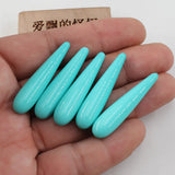 5 Pcs Turquoise Sea Shell Pearl Half Hole Beads For DIY