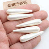 5 Pcs Natural Sea Shell Pearl Half Hole Beads For DIY Jewelry