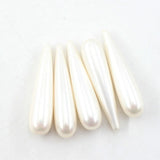5 Pcs Natural Sea Shell Pearl Half Hole Beads For DIY Jewelry
