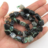 Green Agate Rough Nugget Beads 15.5'' Loose Beads Jewelry Making DIY