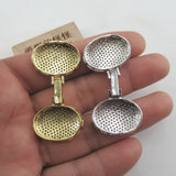 CZ Pave Oval Clasps for DIY Jewelry Making