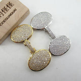 CZ Pave Oval Clasps for DIY Jewelry Making