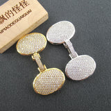 CZ Pave Oval Clasps for DIY Jewelry Making