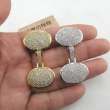 CZ Pave Oval Clasps for DIY Jewelry Making