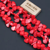 APDGG Red Coral Fan Gemstone Beads 15'' Strands DIY Jewelry