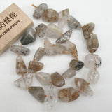 10-14mm-13-19mm Rutilated Quartz Beads 16'' Strands