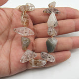 10-14mm-13-19mm Rutilated Quartz Beads 16'' Strands