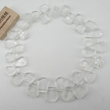 Clear Quartz Crystal Fancy Beads 16'' Strands