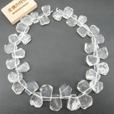 Clear Quartz Crystal Fancy Beads 16'' Strands