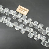 Clear Quartz Crystal Fancy Beads 16'' Strands
