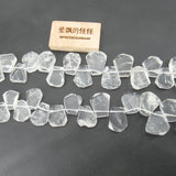 Clear Quartz Crystal Fancy Beads 16'' Strands