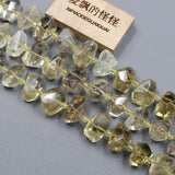 12x16mm Freedom Nugget Faceted Yellow Lemon Quartz Beads