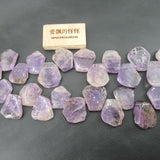 APDGG Natural Fancy Purple Amethyst Crystal Beads 15.5'' Strands