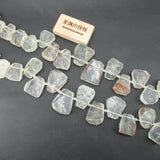 Natural Clear Quartz Crystal Nugget Beads 15.5'' Strands