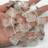 Natural Clear Quartz Crystal Nugget Beads 15.5'' Strands