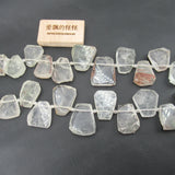 Natural Clear Quartz Crystal Nugget Beads 15.5'' Strands