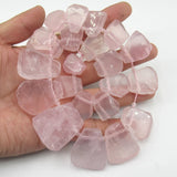17x19-26x35mm Pink Quartz Nugget Beads 16'' Strands