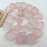 17x19-26x35mm Pink Quartz Nugget Beads 16'' Strands
