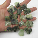 17x22-25x35mm Green Prehnite Nuggets 15.5'' Strands