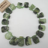 17x22-25x35mm Green Prehnite Nuggets 15.5'' Strands