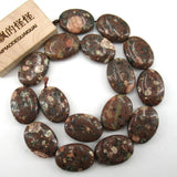 18x25mm Oval Grass Agate Stone Beads 15'' Strands DIY Jewelry Making