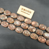 18x25mm Oval Grass Agate Stone Beads 15'' Strands DIY Jewelry Making