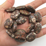 18x25mm Oval Grass Agate Stone Beads 15'' Strands DIY Jewelry Making
