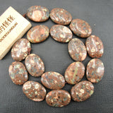 18x25mm Oval Grass Agate Stone Beads 15'' Strands DIY Jewelry Making