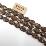 18x25mm Oval Grass Agate Stone Beads 15'' Strands DIY Jewelry Making