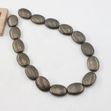 18x25mm Oval Yellow Pyrite Loose Beads 15'' Strands DIY