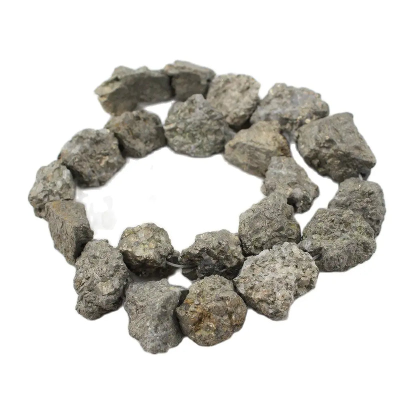 20mm Yellow Pyrite Rough Nugget Loose Beads 15.5'' Strands