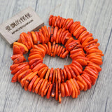Orange Turquoise Gems Loose Beads 15'' Strands Jewelry DIY