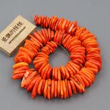 Orange Turquoise Gems Loose Beads 15'' Strands Jewelry DIY