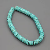 Natural Turquoise 4x15mm Round Coin Loose Beads 15'' Strands