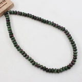 5x8mm Faceted Ruby Zoisite Gemstone Beads 15" Strand DIY Jewelry Making