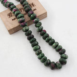5x8mm Faceted Ruby Zoisite Gemstone Beads 15" Strand DIY Jewelry Making