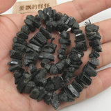 APDGG Natural Tourmaline 5x10mm Rough Nuggets Beads 15'' Strand