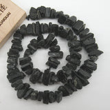 APDGG Natural Tourmaline 5x10mm Rough Nuggets Beads 15'' Strand