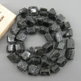 APDGG Natural Tourmaline 9x10mm Rough Raw Nuggets Beads 16.5''