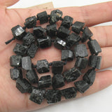 APDGG Natural Tourmaline 9x10mm Rough Raw Nuggets Beads 16.5''