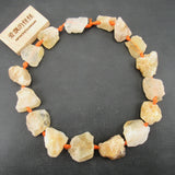 Natural Citrine Rough Quartz Raw Beads 16.5'' Strand DIY Jewelry